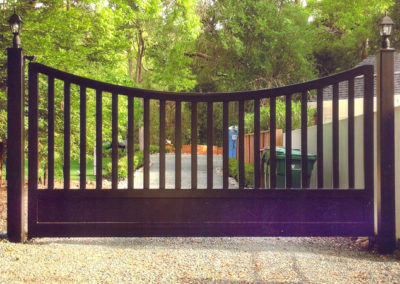 Concave Top Driveway Gate w/ Recessed Bottom Panel