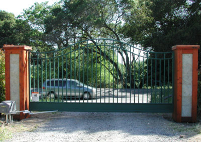 Bell Curve Driveway Gate w/ Recessed Bottom Panel