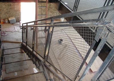 Stairway Railing w/ Stainless Mesh Panels