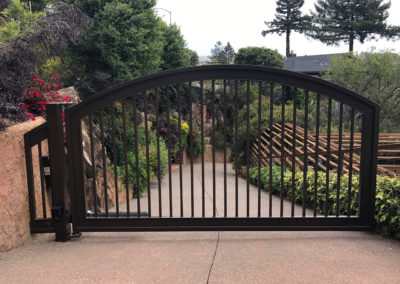 Arch Top Driveway Gate w/ Recessed Frame