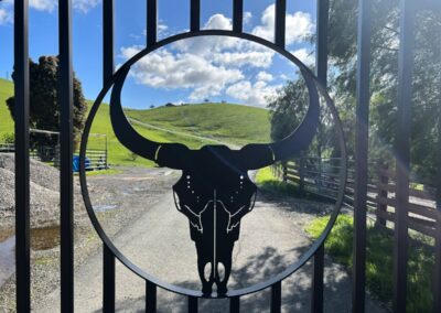 Detail - Horned Bull Skull Center Window