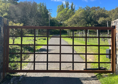 Flat Top Driveway Gate w/ Open Rectangular Design