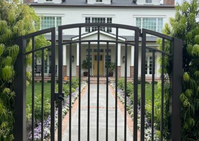 Arch Top Pedestrian Gate w/ Open Top & Recessed Bottom Panels